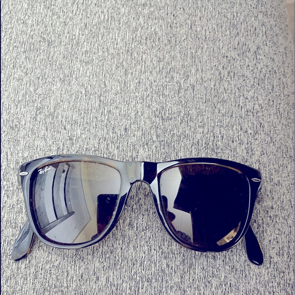 Real Ray-Bans made from Italy custom wayfarer foldable frames with shade lenses